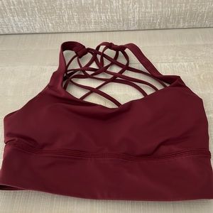 Lululemon free to be wild longline bra - merlot size 6